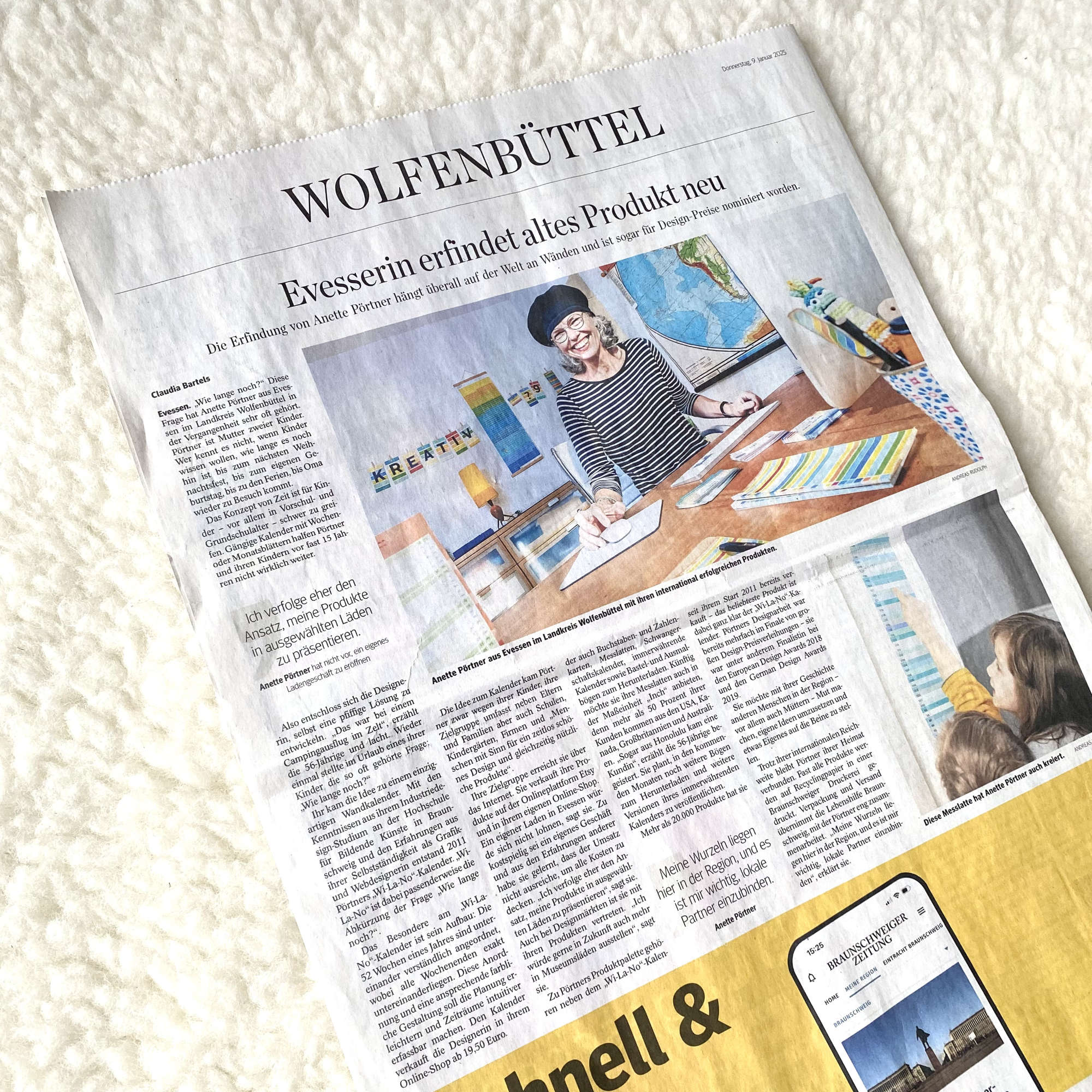 Wi-La-No® in der Braunschweiger Zeitung vom 9. Januar 2025